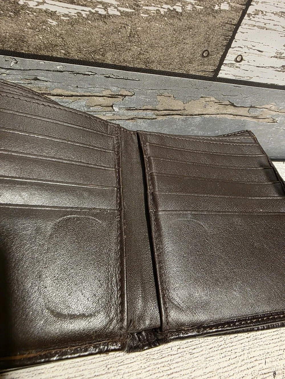 Coach Signature Canvas Trifold Wallet in Brown and Tan